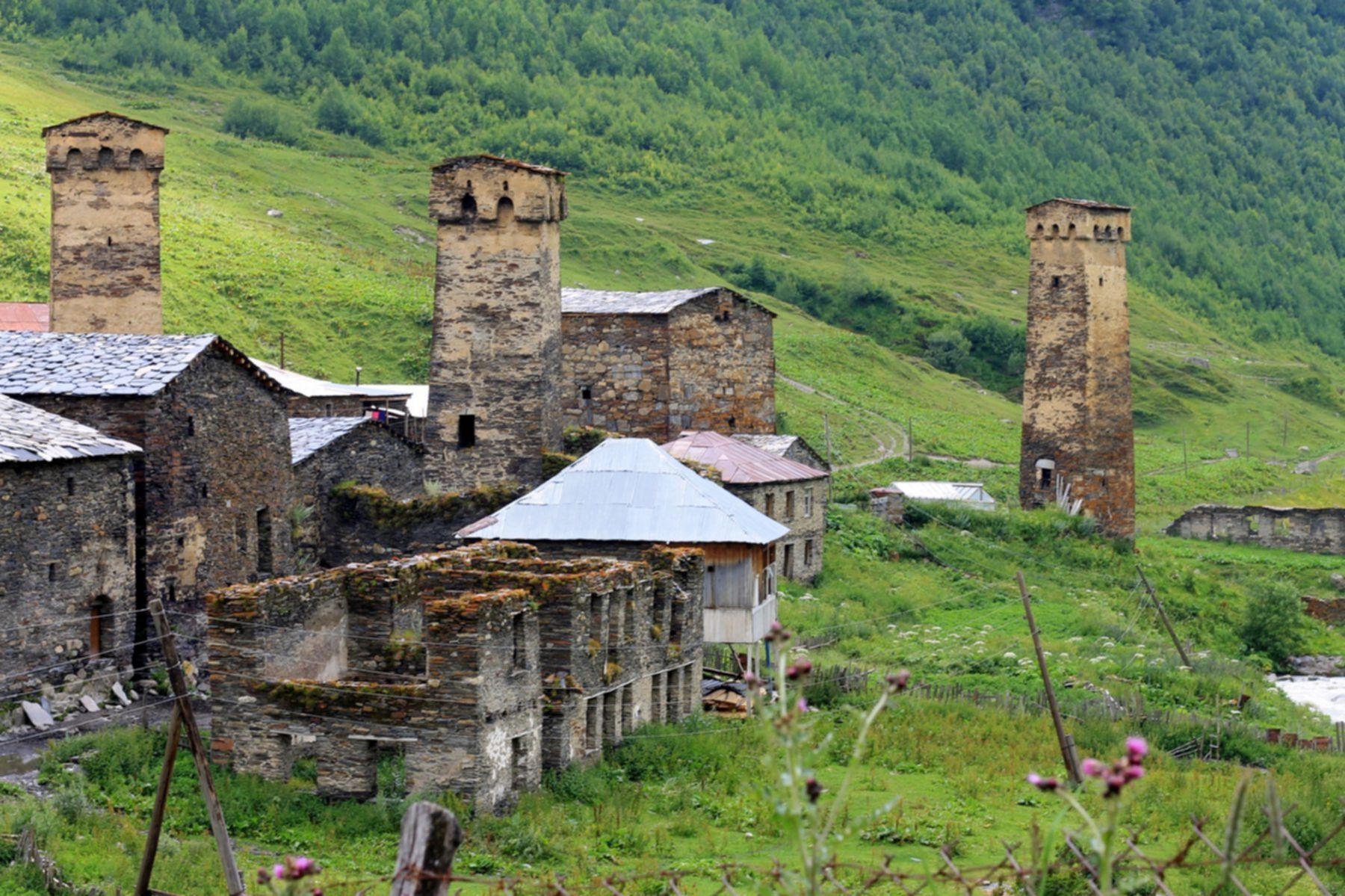 słynna wioska uszguli z zabytkowymi wieżami