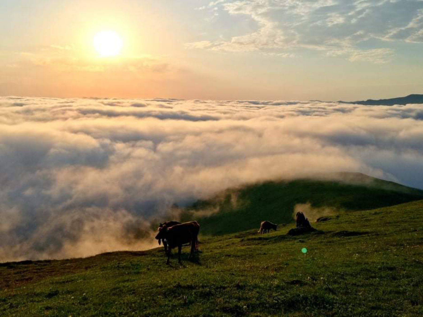 zachód słońca nad przełęczą zekari