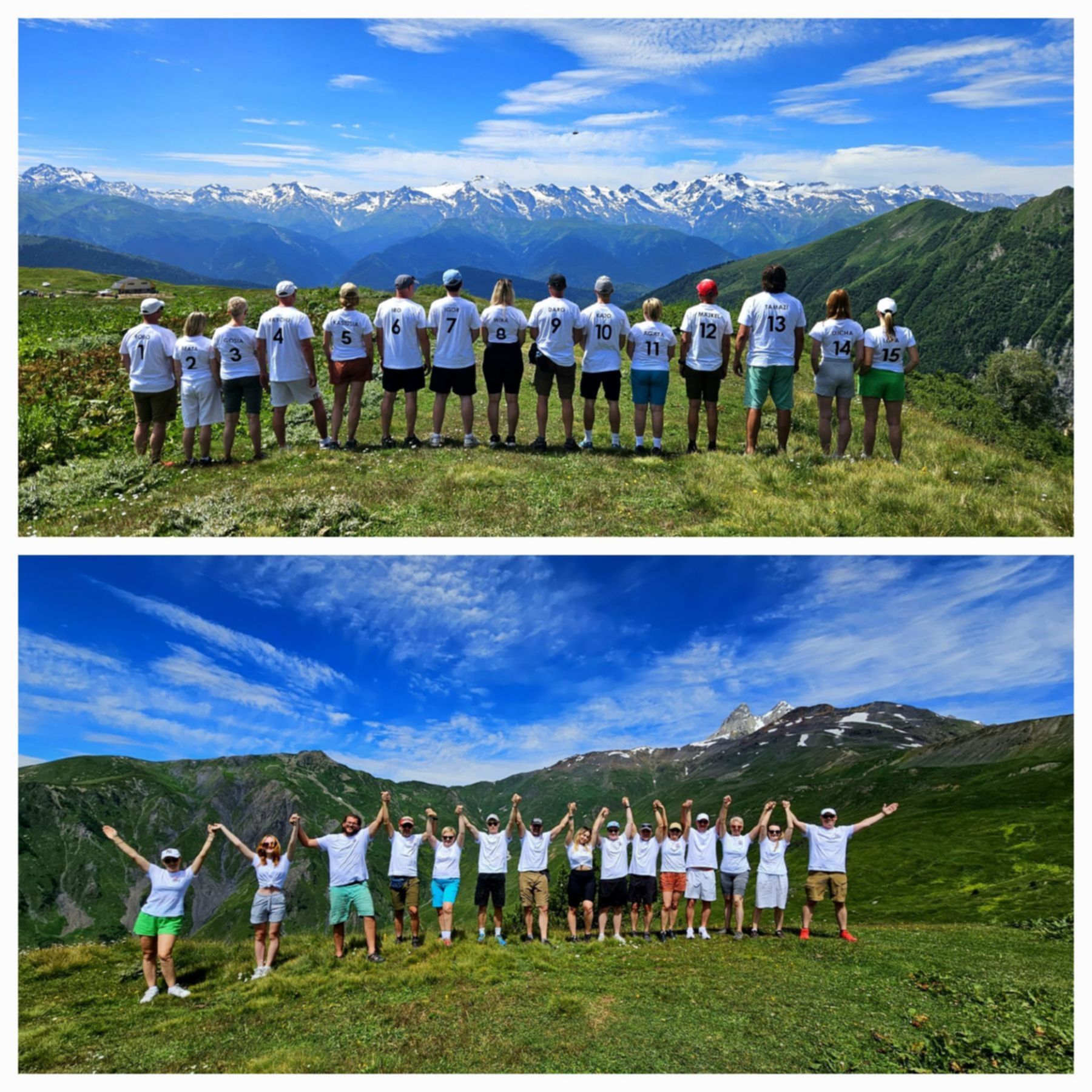 grupa na punkcie widokowym w raczy