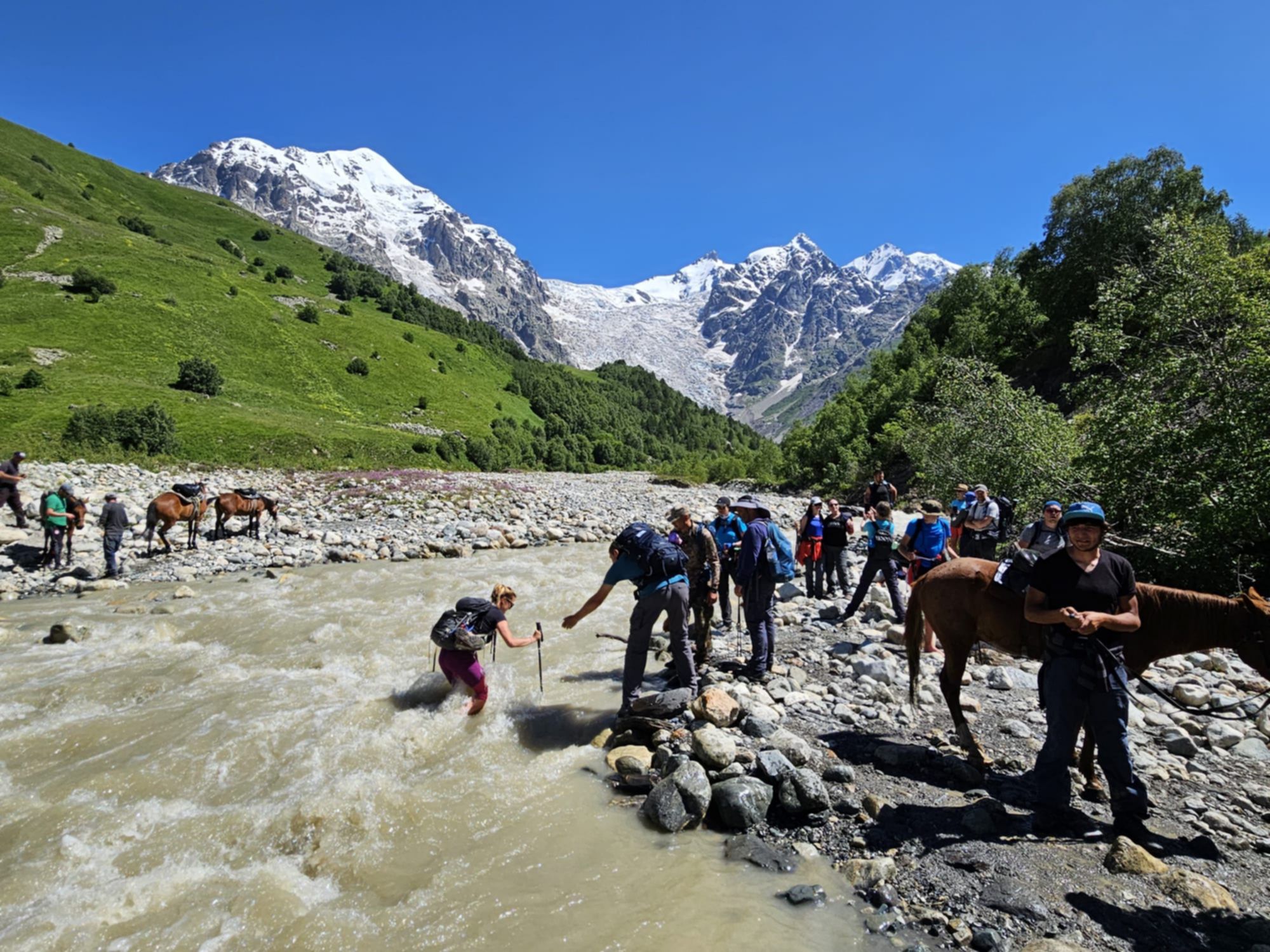 Adishi Glacier River